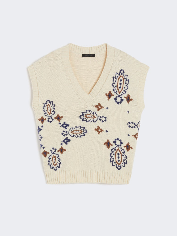 GILET IN MAGLIA
Filato in maglia 60% Cotone, 40% Acrilica DONNA WEEKEND MaxMara CRUSCA002