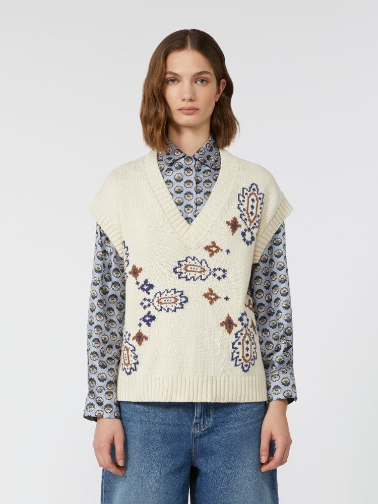 GILET IN MAGLIA
Filato in maglia 60% Cotone, 40% Acrilica DONNA WEEKEND MaxMara CRUSCA002