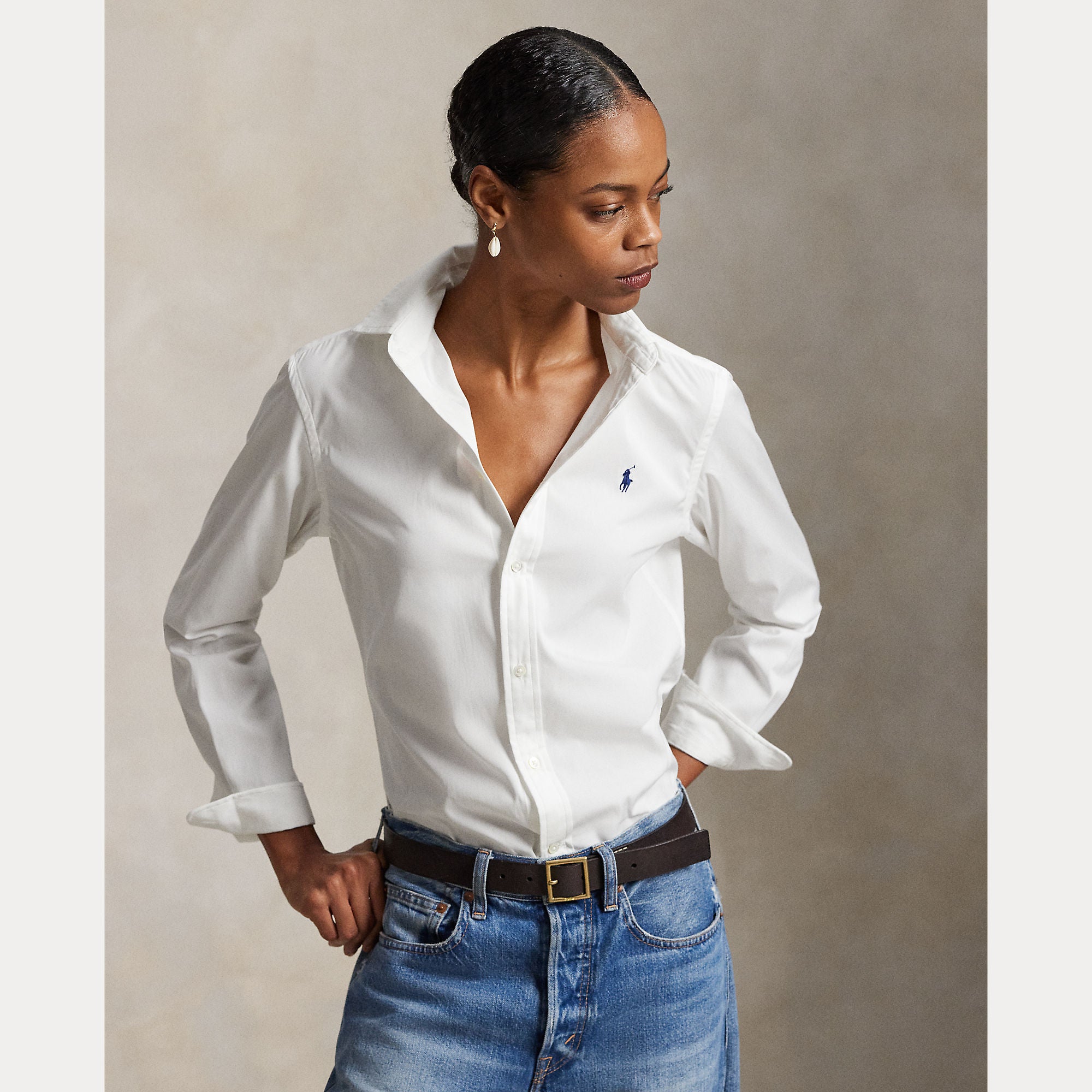 BUTTON FRONT SHIRT Donna RALPH LAUREN 211891376001*