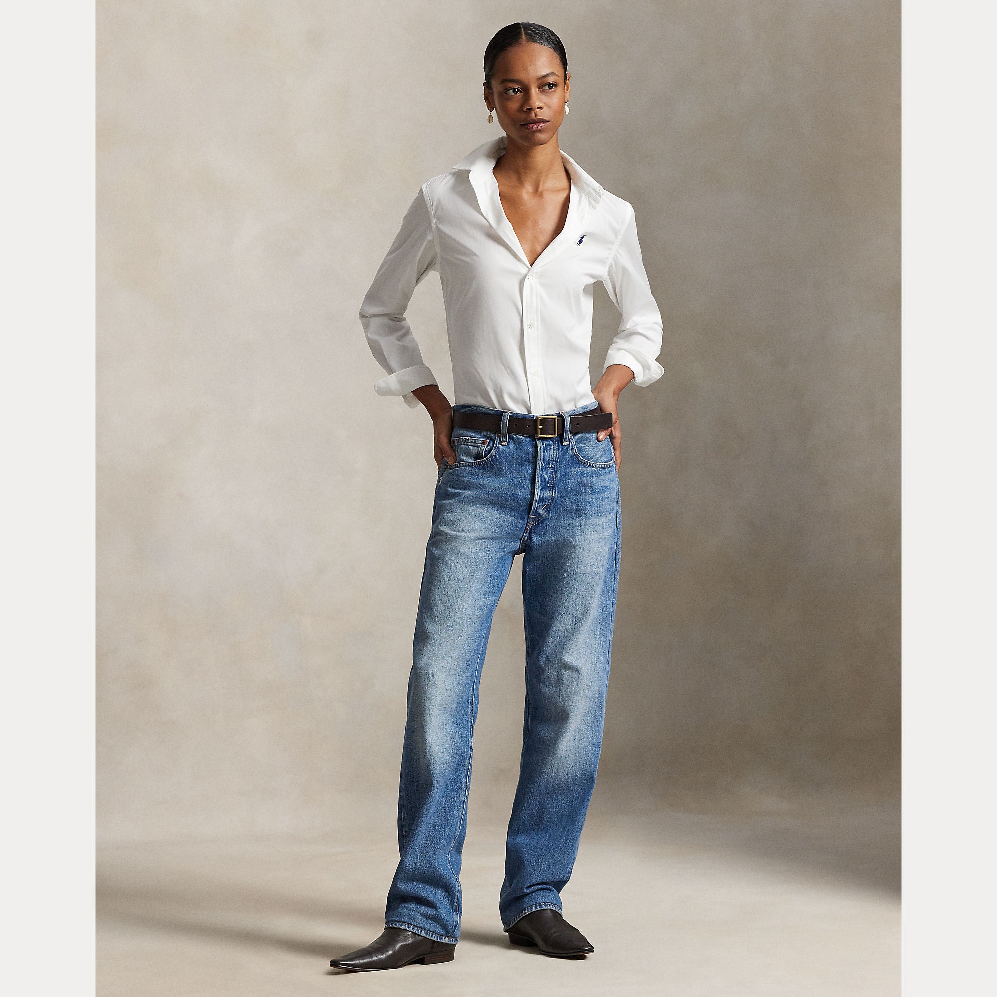BUTTON FRONT SHIRT Donna RALPH LAUREN 211891376001*
