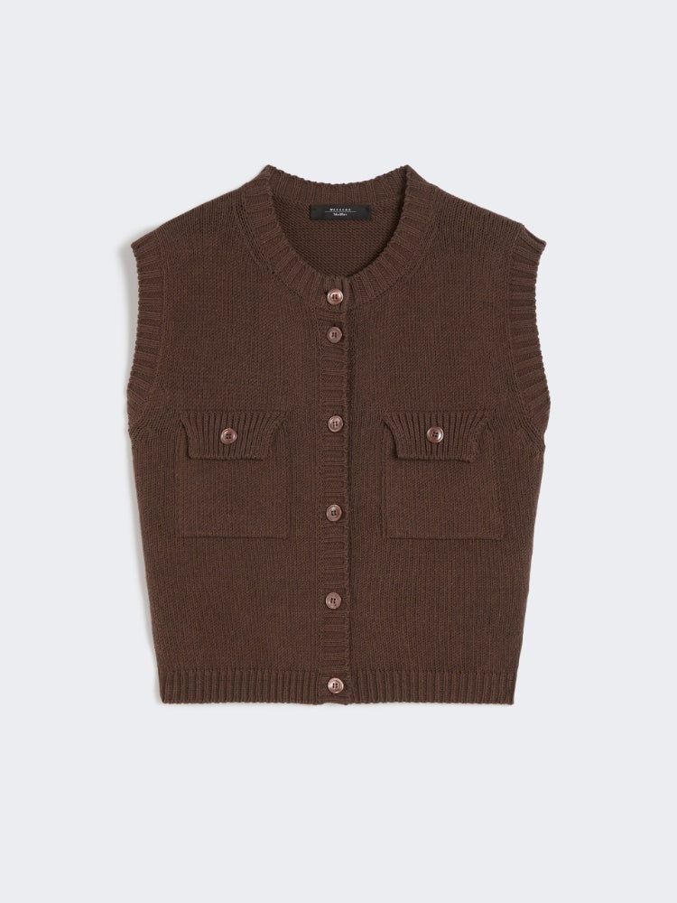GILET IN MAGLIA
Filato in maglia 60% Cotone, 40% Acrilica DONNA WEEKEND MaxMara CAPRARA011
