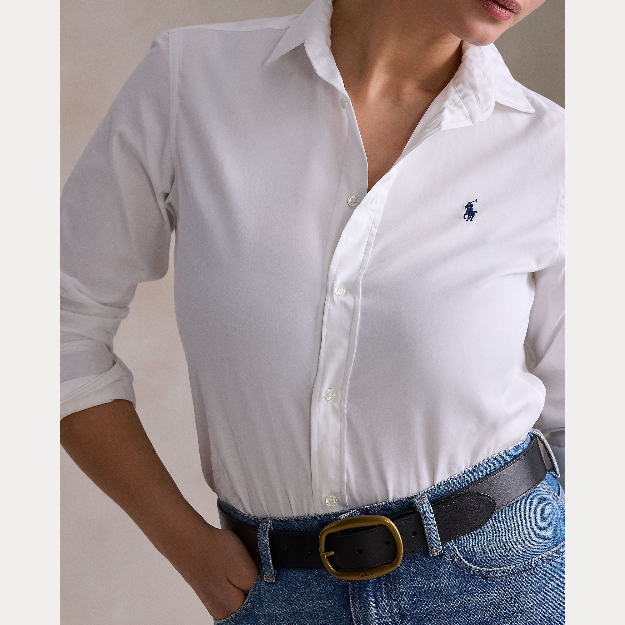 BUTTON FRONT SHIRT Donna RALPH LAUREN 211891376001*